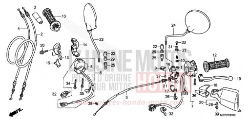 HANDLE LEVER/SWITCH/CABLE XL1000VB de 2011